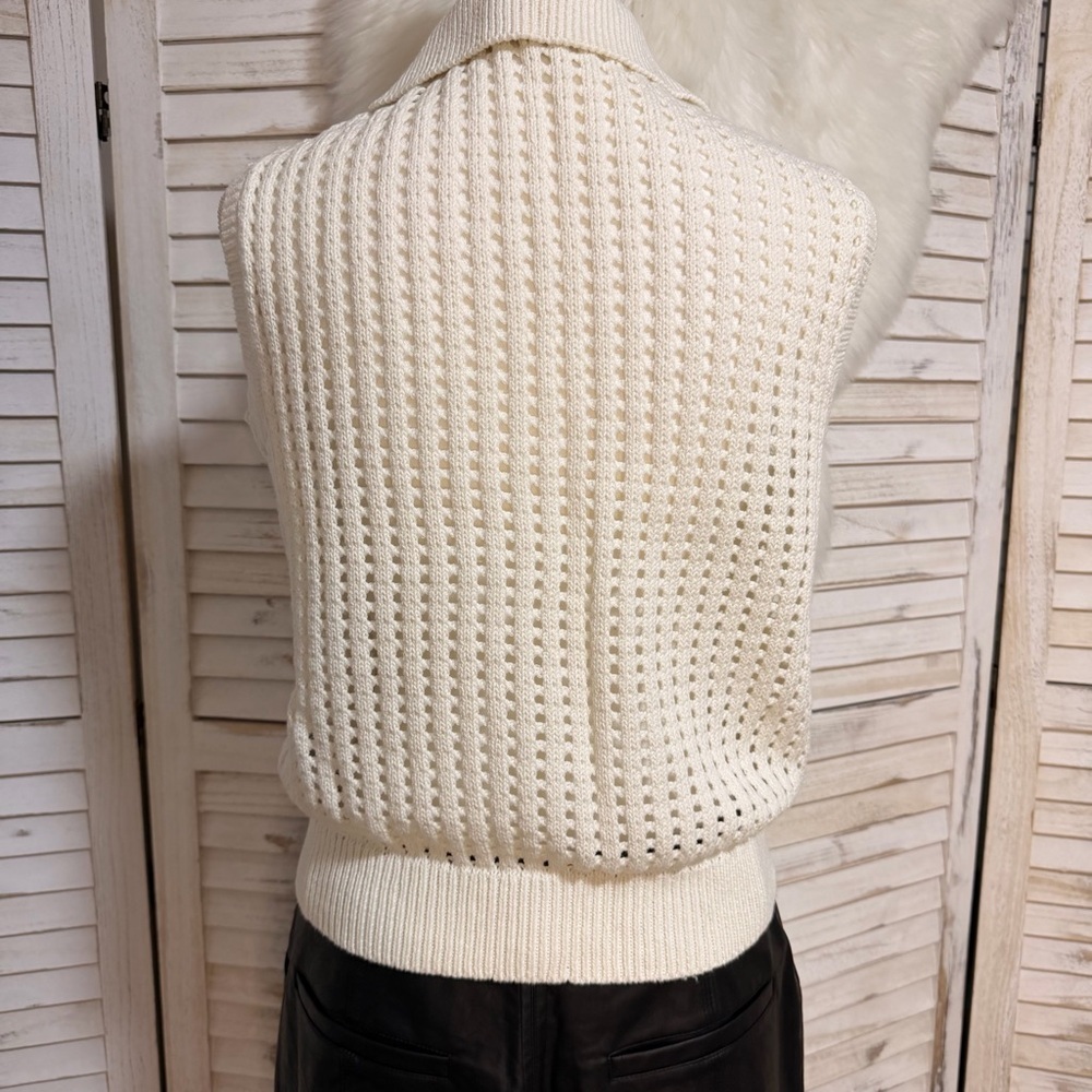 Sanctuary Cream Knit Sweater Vest - Picture 3 of 6